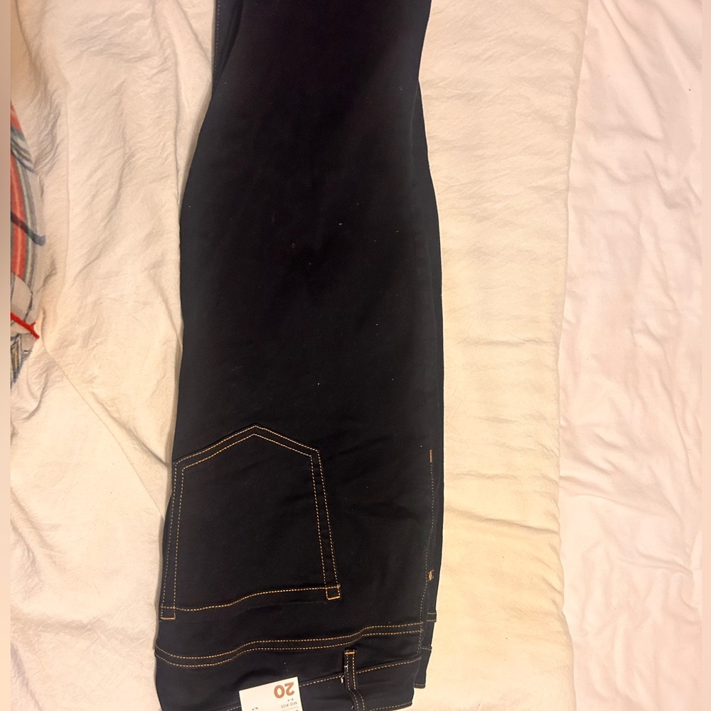 Lane Bryant Dark wash Jeans with Yellow Accents